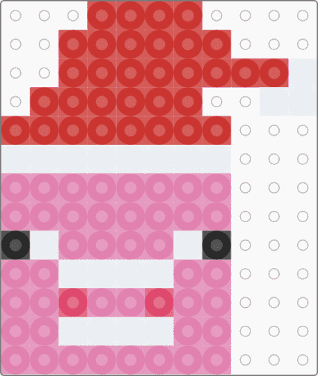 Minecraft Pig Santa Ornament - red,pink,christmas