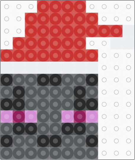 Minecraft Enderman Santa Ornament - red,gray,christmas