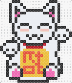 Lucky cat - maneki neko,lucky cat,japanese,cute,smile,animal,white,yellow