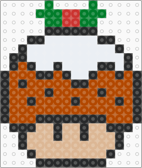 Christmas Gingerbread Mario Mushroom - red,christmas