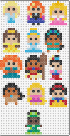 Mini Princesses - princesses,disney,simple,characters,colorful,keychains,charms