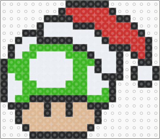 Christmas 1-Up Mushroom - green,christmas