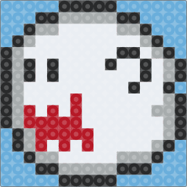 Boo Coaster - boo,ghost,mario,coaster,nintendo,character,white,light blue