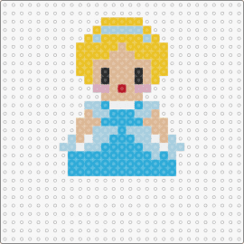 Mini Cinderella - cinderella,princess,disney,chibi,character,cute,blonde,light blue,yellow,tan
