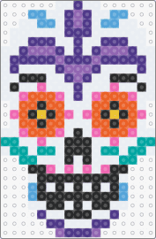 Dia de Los Muertos - calavera,sugar skull,dia de los muertos,day of the dead,colorful,festival,charm,spooky,white,purple,orange