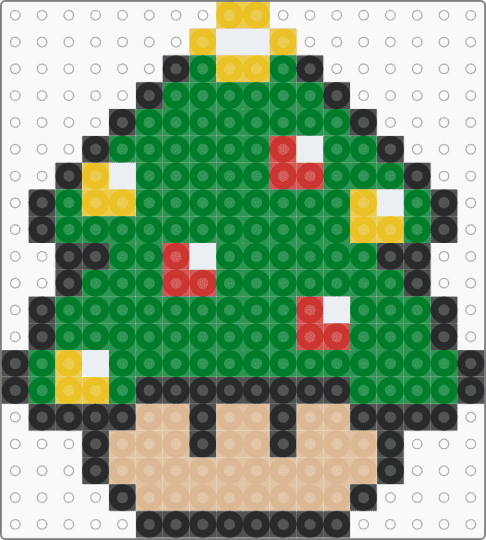 Christmas Tree Mario Mushroom - green,christmas
