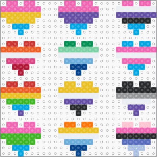 MINI PRIDE HEARTS - light blue, pink, purple, yellow
