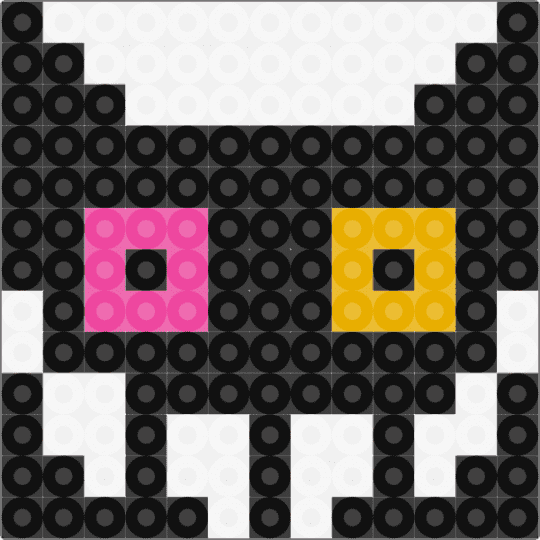 tiny FRIEND charm thing - black, orange, pink, white