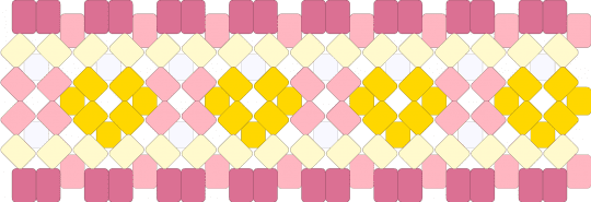 pink heart x base cuff - pink, yellow