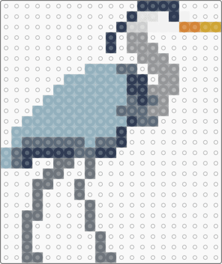 Great blue heron (simplistic) - gray, light blue