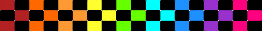 Rainbow checkered ladder cuff - black, checkered, checkered cuff, cotdgradient, light blue, orange, pride, rainbow