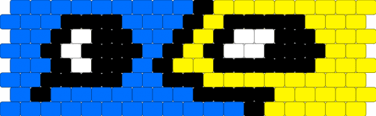 Original ENA peyote stitch cuff - blue, cartoon, character, ena, indie show, show, yellow, youtube