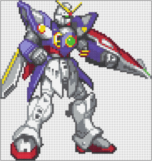 wing gundam - purple,brown,gray