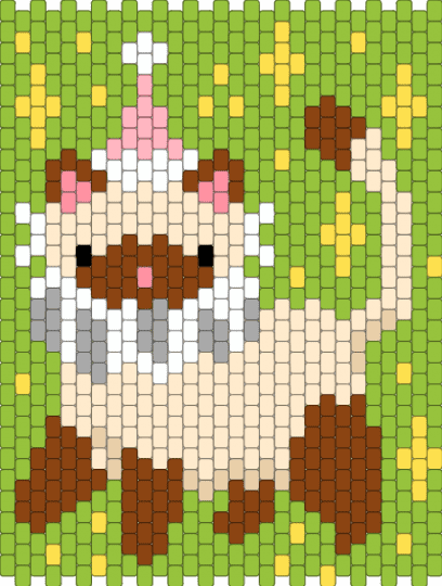 Siamese cat - beige, green