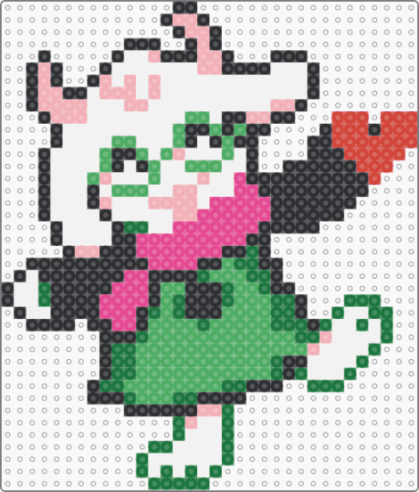 ralsei with the tiny gay heart - green