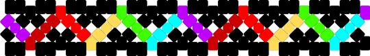 Rainbow zig zag - black, black and rainbow, colorful, pride, rainbow, red, xbase, zig zag