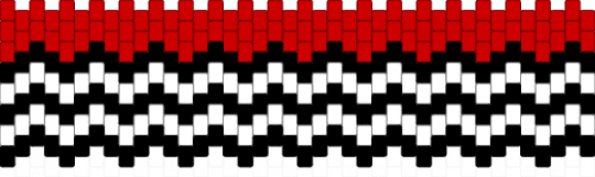 Twin Peaks red room/black lodge cuff - black and white, black lodge, red, tv show, twin peaks, white, zig zag