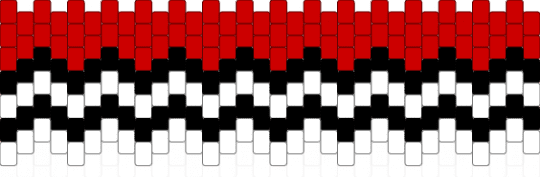 Twin Peaks red room/black lodge cuff - black and white, black lodge, red, tv show, twin peaks, white, zig zag