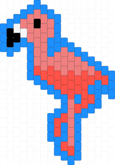 flamingo - bird, flamingo, light blue, pink, red