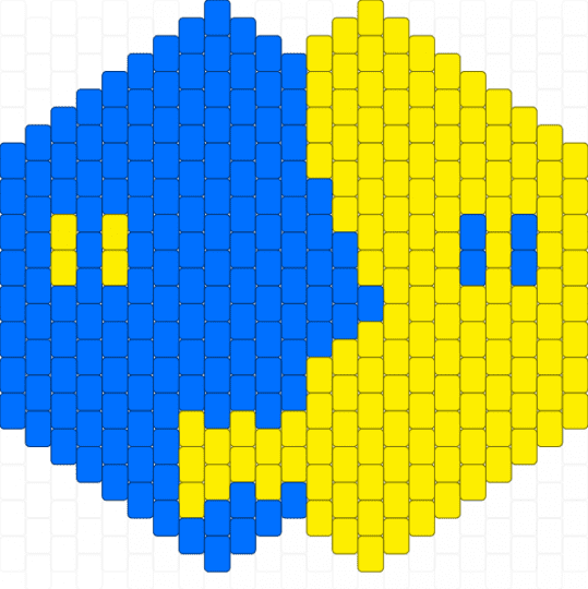 Ena mask (sad) - blue, ena, mask, sad, weirdcore, yellow