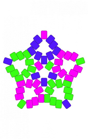 Kinda cool looking star idk - green, pink