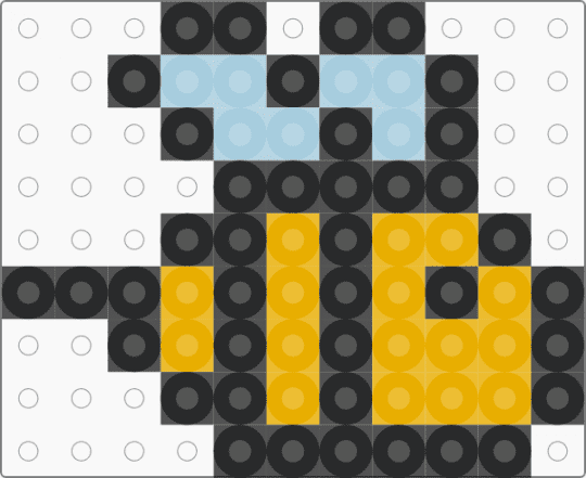 Tiny bee - black,light blue,orange