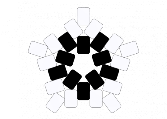 Star - black, white