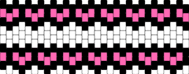 Hearts - hearts,repeating,valentine,cuff,pink,white,black