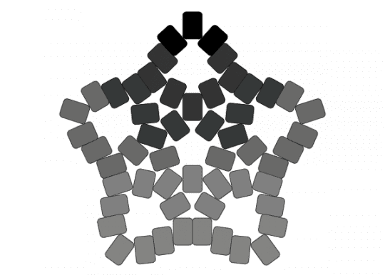 Monochrome gradient star!! - black, cotdgradient, gray, monochrome, star
