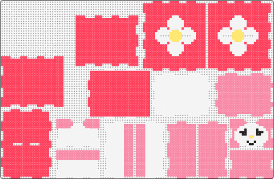 Sanrio Mini Drawer (My Melody) - 3d, cute, kawaii, my melody, red, sanrio