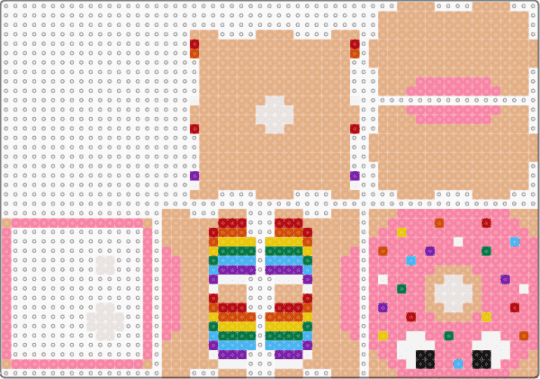 Bugsnax Sprinklepede Box - 3d, beige, box template, bugsnak, bugsnax, donut, games, gaming, pink, sprinklepede