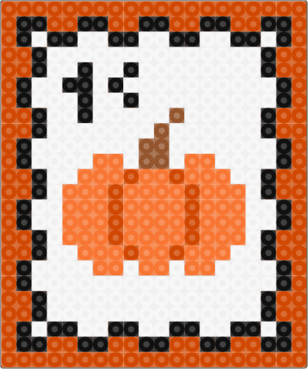 Pumpkin Stamp - autumn, fall, halloween, orange, pumpkin, red, stamp