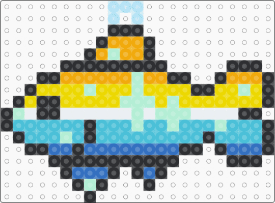 Aroace sparkly fish charm 🧡💛🤍🩵💙🐟 - 