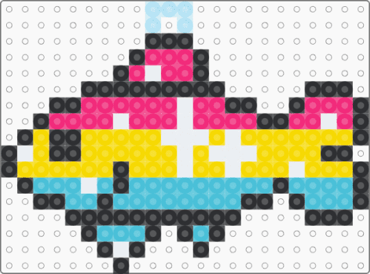 Pansexual sparkly fish charm 💗💛🩵🐟 - 
