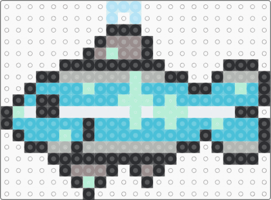 Demiboy sparkly fish charm 🩶🩵🤍🩵🩶🐟 - charm, demiboy, fish, light blue, pride