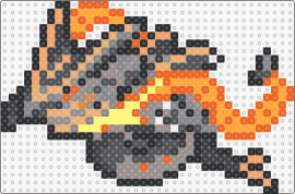 Mega shiny rayquaza - rayquaza,pokemon,shiny,fiery,gaming,character,gray,orange