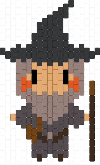 LOTR // Gandalf chibi charm - brown, character, charm, chibi, cotdmiddle-earth, gandalf, gray, grey, lord of the rings, remixed