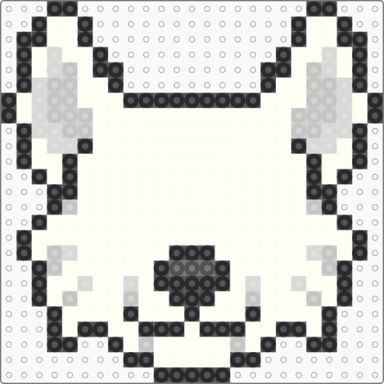 wolf head base - beige, white