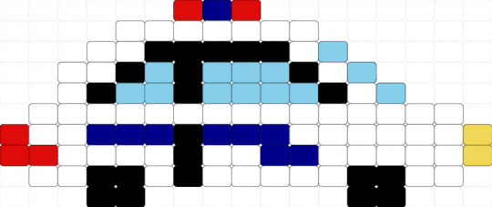 Police Car - light blue, purple, white