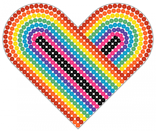 Rainbow pride heart - colorful, orange, yellow