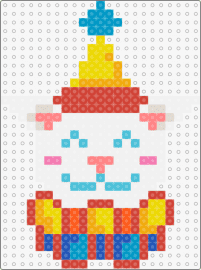 Clown Kitty - clown,cat,party,funny,cute,animal,costume,hat,white,yellow