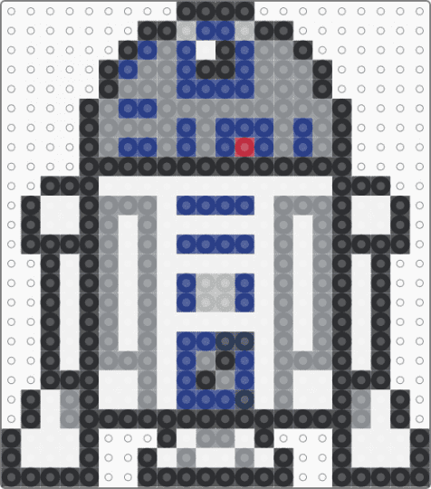 R2-D2 - r2d2,droid,star wars,r2-d2,robot,science fiction,movie,scifi,white,blue,gray