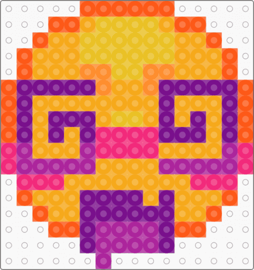 Emoji Face - orange, pink