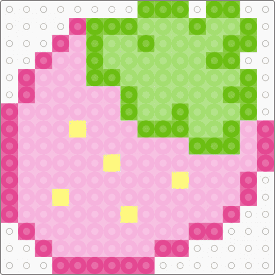 strawberry - cute, fruit, green, pink, strawberry, yellow