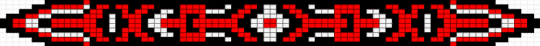 Ukrainian gerdan pattern - red, white