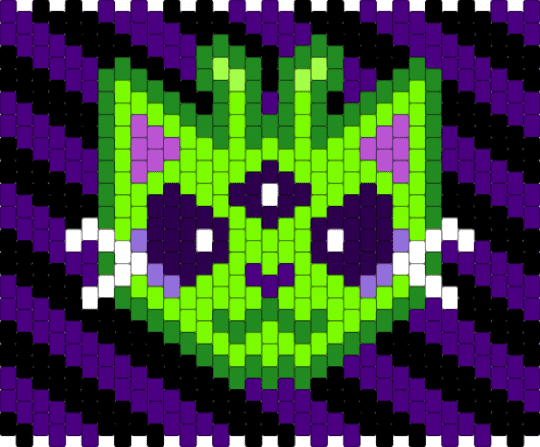 Alien kitty - alien kitty, bag design, green, panel, purple