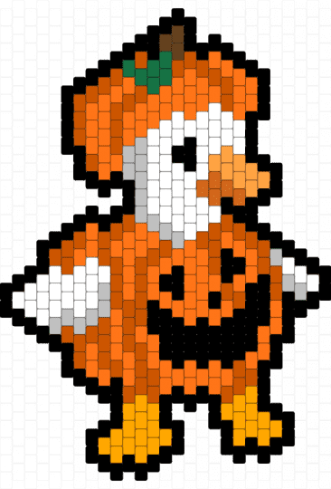 Duck Pumpkin 🦆🎃 - orange, red