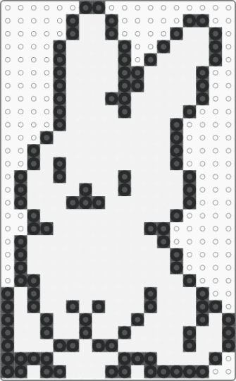 cute lil bunny - animal, black, bunny, character, cute, rabbit, white