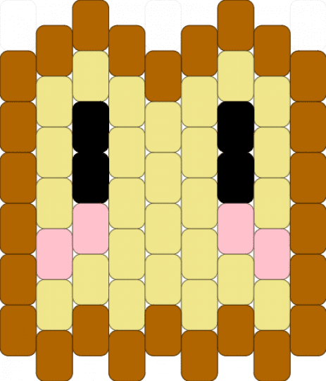 toast charm - tan, yellow