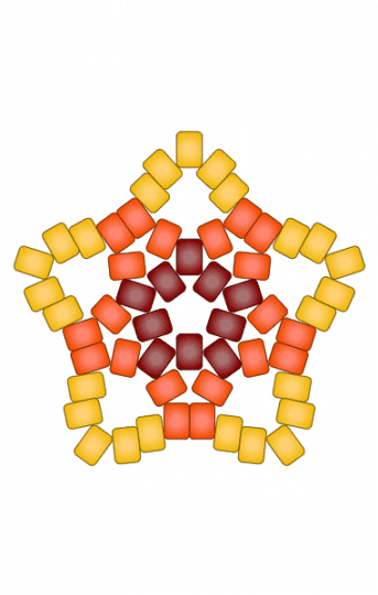 fire glove star - cotdfiery, orange, yellow